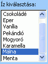 Lista űrlapvezérlő