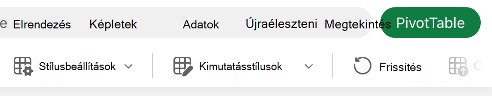 A Stílusbeállítások gomb az iPaden