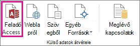 Az Access-fájlból gomb az Adatok lapon