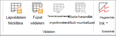 csoportban Lapvédelem feloldása