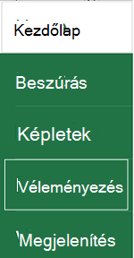 Koppintson a Véleményezés elemre