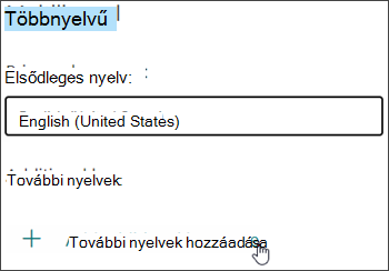 Nyelv hozzáadása 