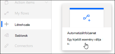 Automatizált folyamat létrehozása a Power Automate-ben