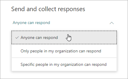 Megosztási lehetőségek a Microsoft Forms