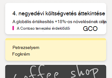 Mintajegyzetek a OneNote-hírcsatornában
