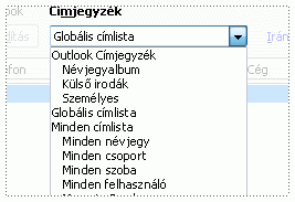 A Címjegyzék lista
