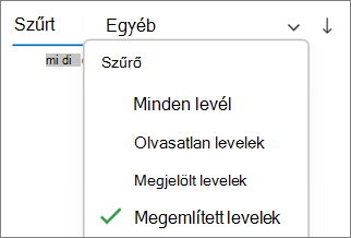 Szűrés a megemlített levelekre a Windows Outlookban