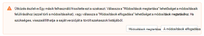 Képernyőkép az ütközés észleléséről az Outlook-hírlevelekben