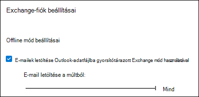 Az összes Outlook-e-mail letöltéséhez húzza a csúszkát az Összes értékre az e-mailek exportálásakor