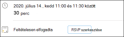 Az esemény válaszkérésének szerkesztése.
