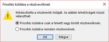 Eldöntheti, hogy az összes résztvevőnek szeretne-e értesítést küldeni.