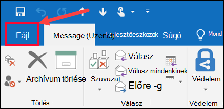 Válassza a Fájl menüt, majd a Mentés másként parancsot.