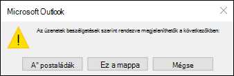 Az összes postaláda vagy e mappa témák szerinti nézete