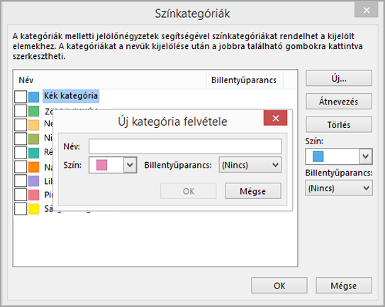 Új kategória hozzáadása mező