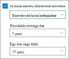 Webes beállítások: