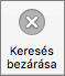 Keresés bezárása gomb