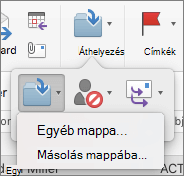 Üzenetek áthelyezése vagy másolása mappák között