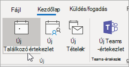 Képernyőkép az Új találkozó gombról