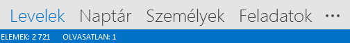 A Személyek lap az Outlook képernyőjének alján látható.