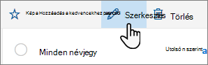 Képernyőkép a Partner szerkesztése gombról