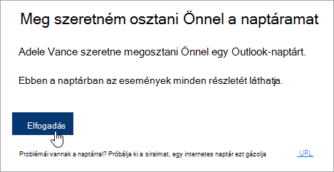 Képernyőkép az Elfogadás gombról