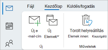 Válassza a Törölt elemek helyreállítása a kiszolgálóról lehetőséget a Törölt elemek mappában már nem szereplő üzenetek visszaállításához