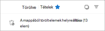 Válassza a mappából törölt elemek helyreállítása lehetőséget a Helyreállítható elemek mappa megtekintéséhez.