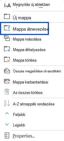 Képernyőkép a Webes Outlook navigációs ablakának Egyebek gombja fölé helyezett kurzorról