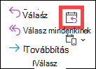 A Válasz értekezlettel gomb a klasszikus Outlookban