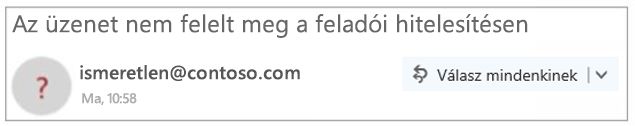 Nem hitelesített felhasználó az Outlookban