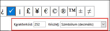 A Feladó mező jelzi, hogy ez egy ASCII-szimbólum