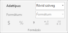 Képernyőrészlet az adattípus mezővel