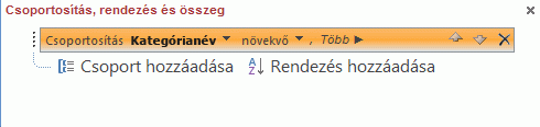 Csoportosítási beállítások