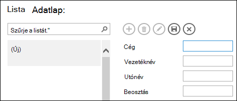 Add a record to a list view