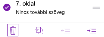 Lap törlése az iOS OneNote-ban