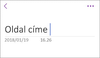 Lap átnevezése az iOS OneNote-ban