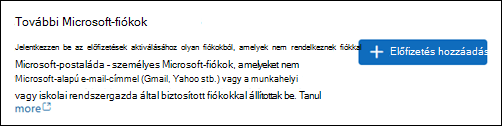 Képernyőkép az Előfizetés hozzáadása lehetőségről