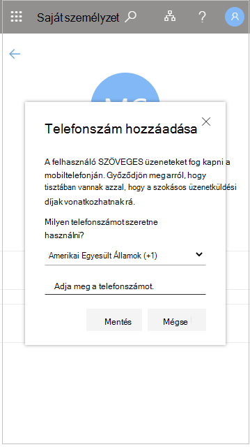 Felhasználói telefonszám hozzáadása az Oktatói csoporthoz