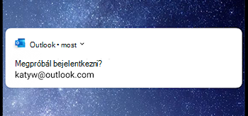 Képernyőkép az Outlook Mobile-ról, amely arra kéri, hogy jelentkezzen be