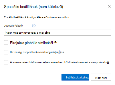 Speciális beállítások képe