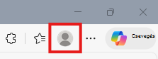 Képernyőkép a Profil ikonról a Microsoft Edge-ben