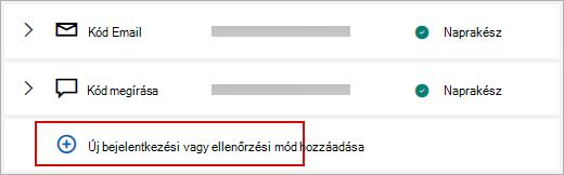 Biztonsági adatok módosítása