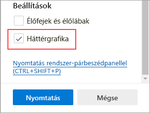 Háttérgrafika kiválasztása