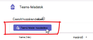 Teams-hozzárendelés hozzáadása