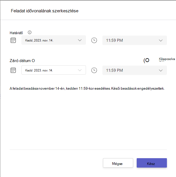 Feladat ütemtervének szerkesztése
