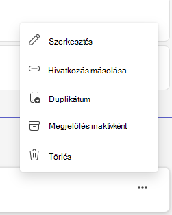 Képernyőkép, amelyen egy feladat inaktívként van megjelölve.