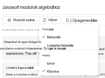 beállítás