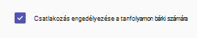 A tanfolyamon bárki csatlakozhat jelölőnégyzet