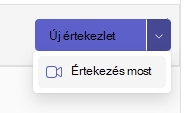 Értekezlet most gomb