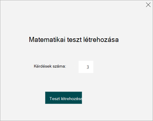 Írja be a gyakorló teszt kérdéseinek számát.